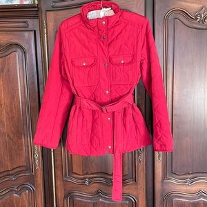 Gap red quilted jacket size large